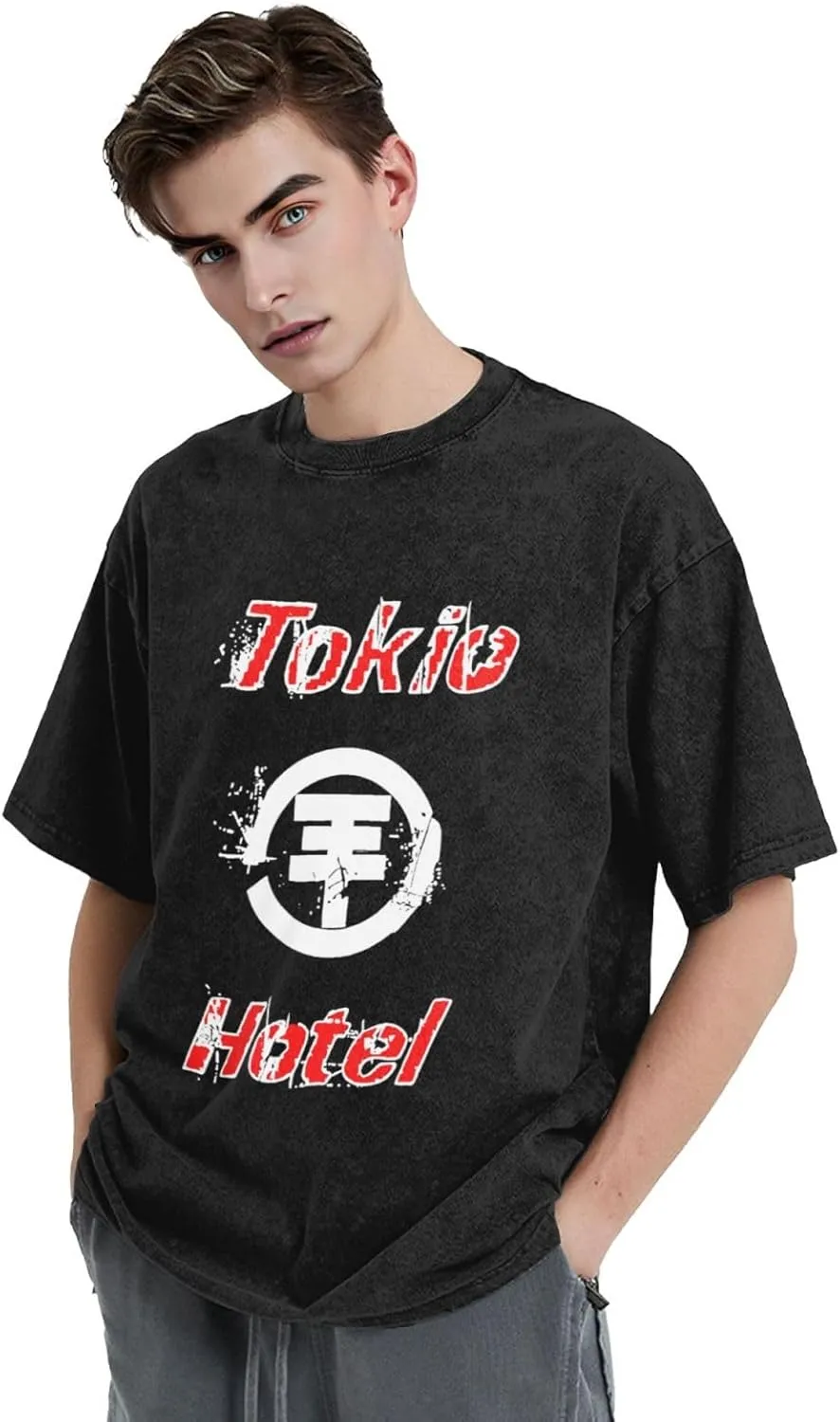 Youth & Adult Men's Short-Sleeve T-Shirts,Round Neck Tops Clothing T-Shirt
