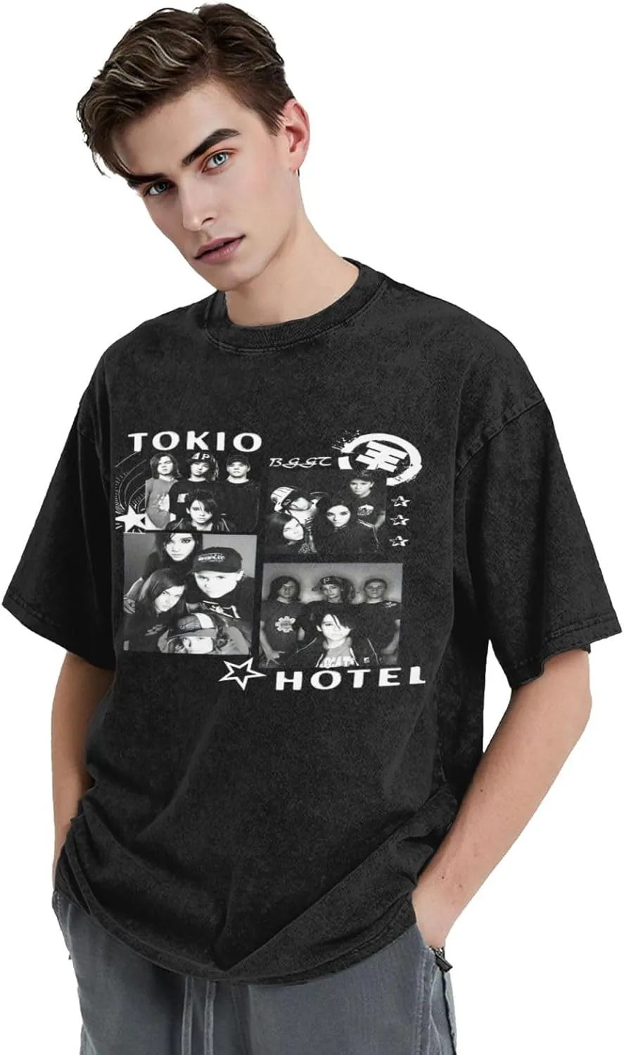Youth & Adult Men's Short-Sleeve T-Shirts,Round Neck Tops Clothing T-Shirt