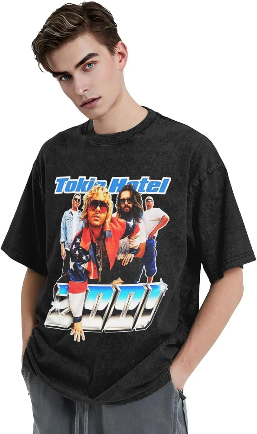 Youth & Adult Men's Short-Sleeve T-Shirts,Round Neck Tops Clothing T-Shirt