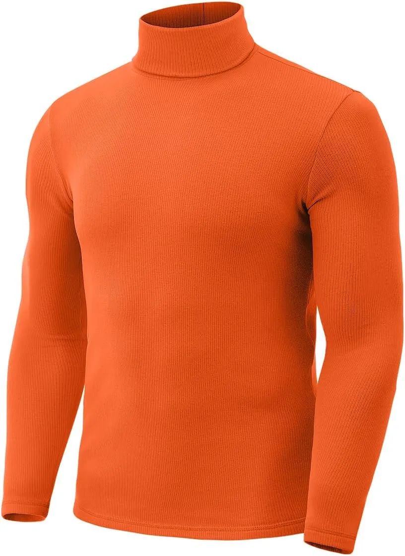 Zengjo Mens Turtleneck Long Sleeve Shirts Thermal Baselayer Tops Soft