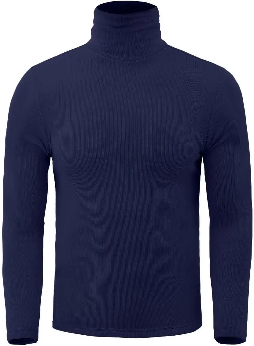 Zengjo Mens Turtleneck Long Sleeve Shirts Thermal Baselayer Tops Soft