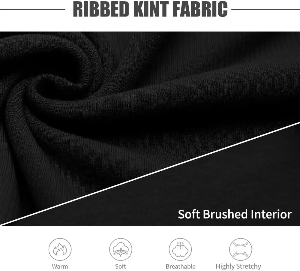 Zengjo Mens Turtleneck Long Sleeve Shirts Thermal Baselayer Tops Soft
