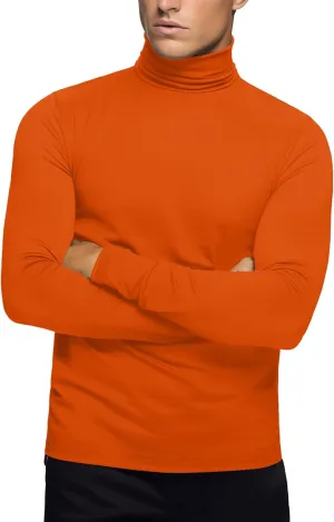 Zengjo Mens Turtleneck Long Sleeve Shirts Thermal Baselayer Tops Soft