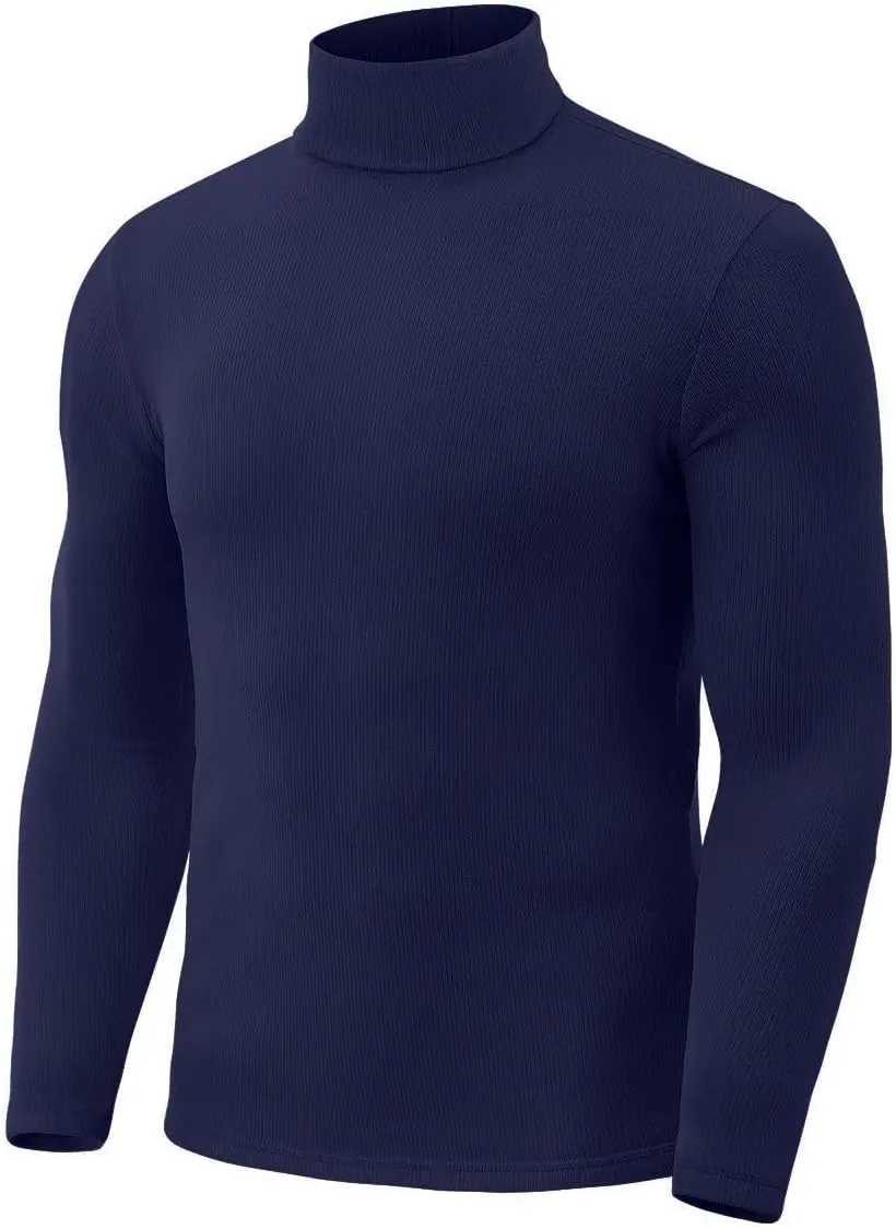 Zengjo Mens Turtleneck Long Sleeve Shirts Thermal Baselayer Tops Soft