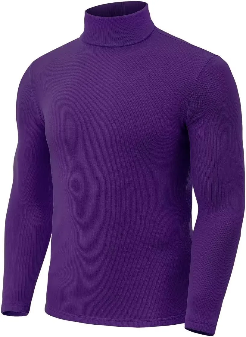 Zengjo Mens Turtleneck Long Sleeve Shirts Thermal Baselayer Tops Soft