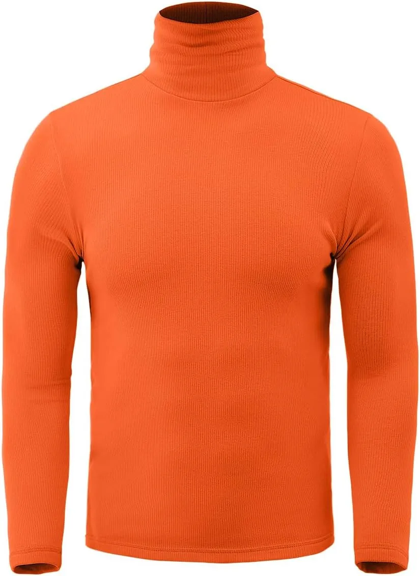 Zengjo Mens Turtleneck Long Sleeve Shirts Thermal Baselayer Tops Soft
