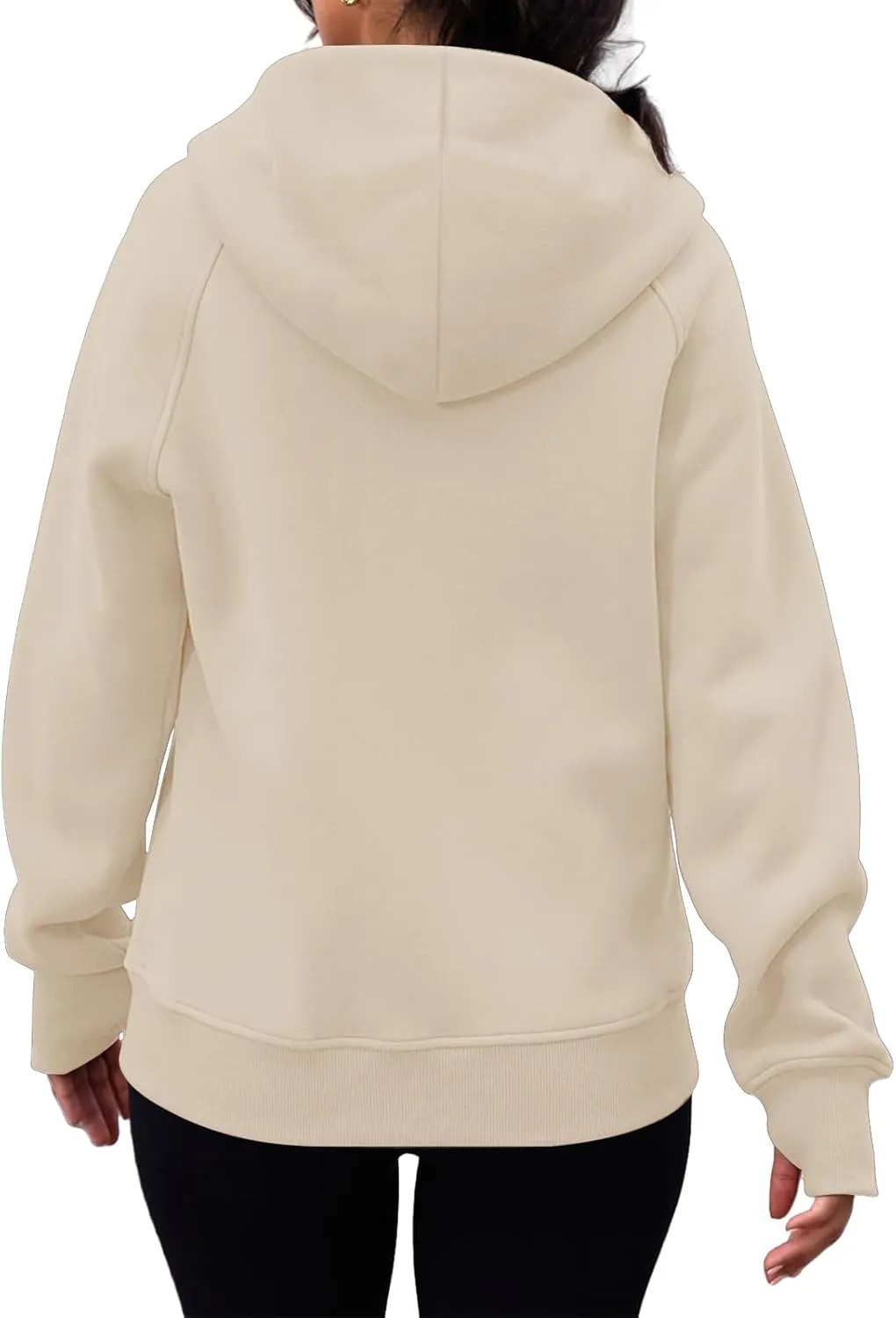 Zip Up Hoodies for Women Oversized Lightweight Fleece Jacket Long Sleeve Hooded Sweatshirt Y2K Fall Winter Clothes